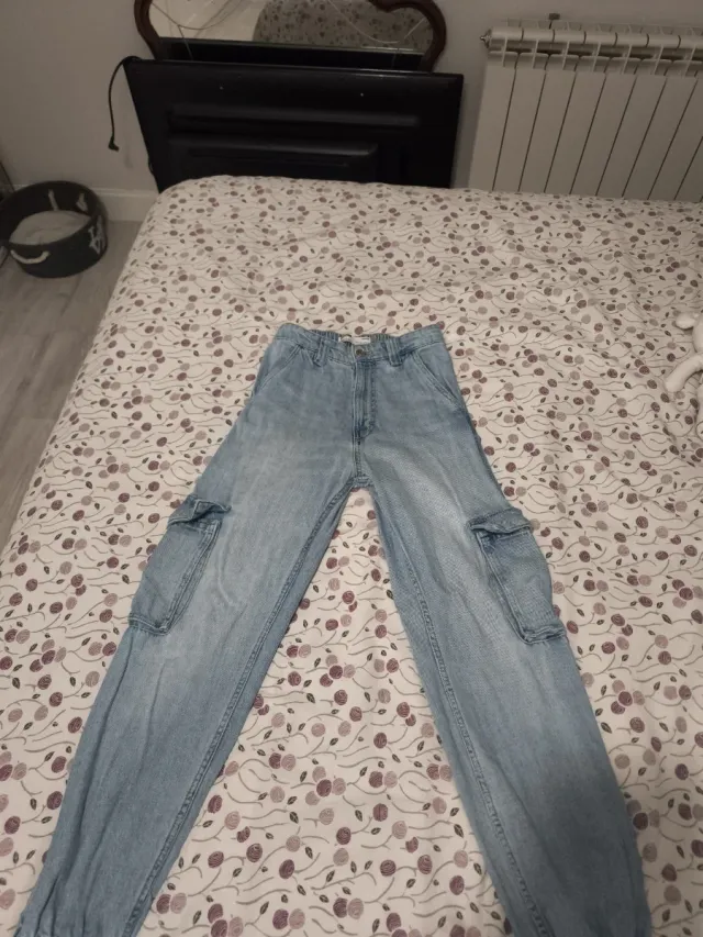 Vaqueros cargo azules