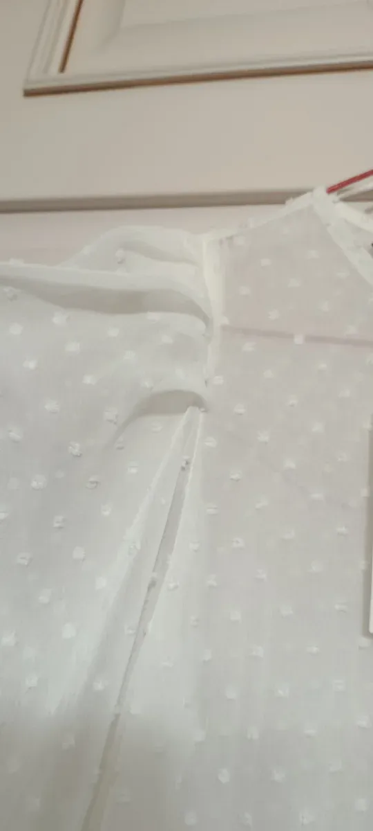 Blusa blanca LINU plumetis