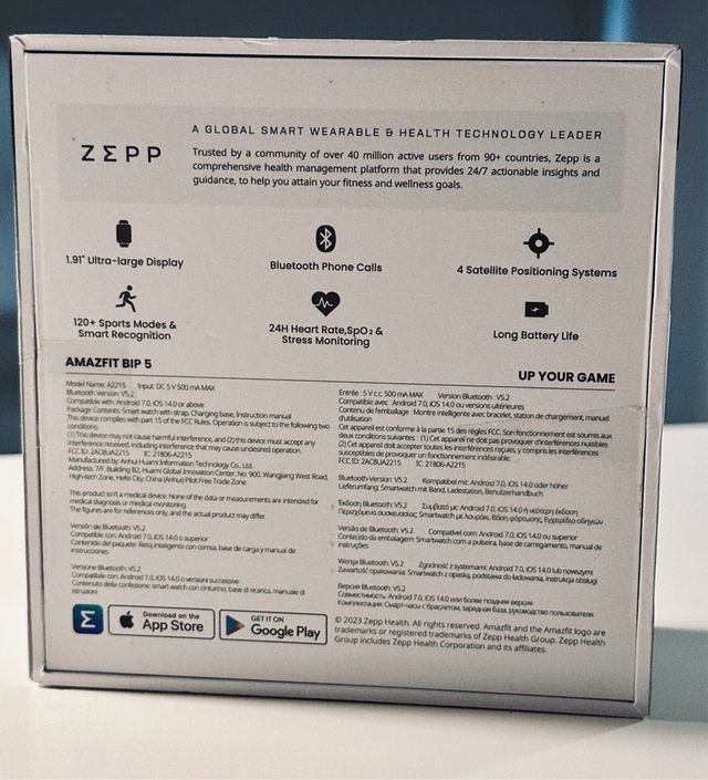 Amazfit Bip 5 smartwatch 1.91″