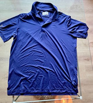 Camiseta de golf azul talla L