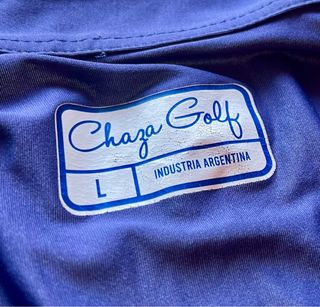 Camiseta de golf azul talla L