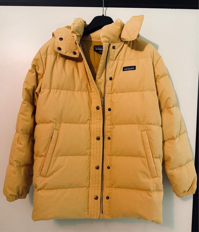 Parka Patagonia donna cotone gialla XS