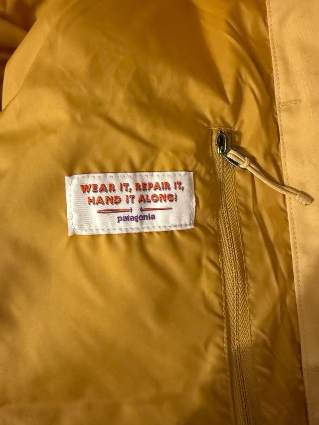 Parka Patagonia donna cotone gialla XS