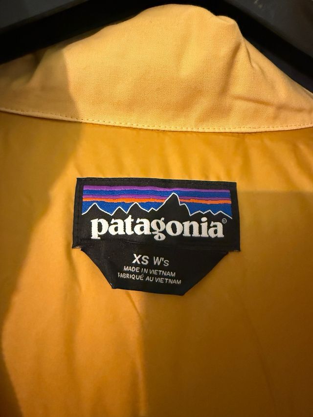 Parka Patagonia donna cotone gialla XS