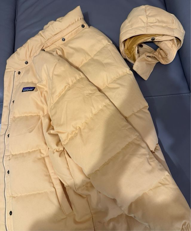 Parka Patagonia donna cotone gialla XS