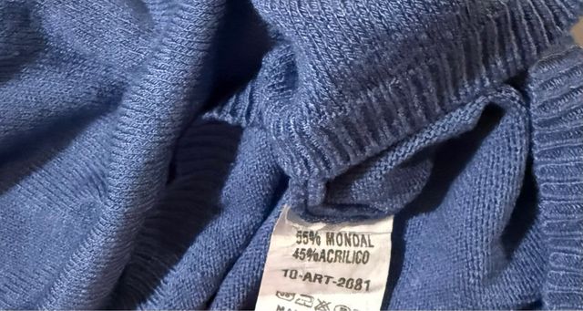 Vestido de malha tamanho único para todos os azuis