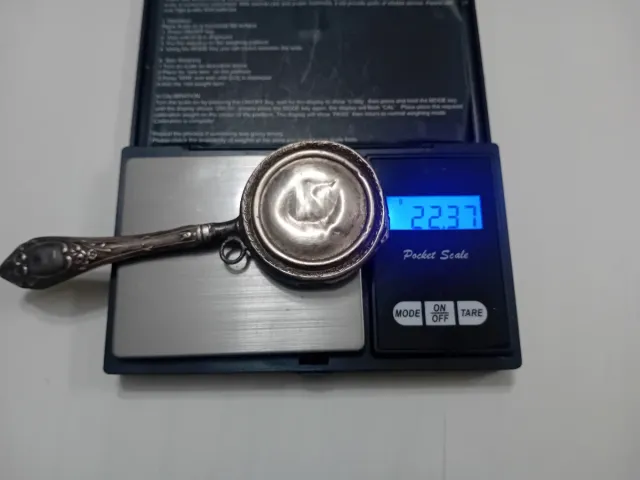 Sonajero antiguo de plata