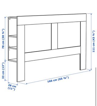Cabecero blanco con almacenaje