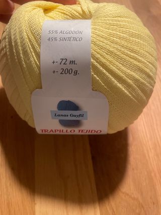 Trapillo Tejido Lanas Gayfil color mantequilla
