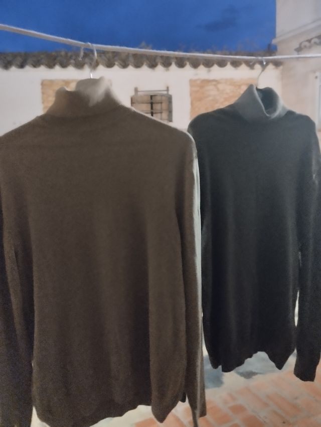 2 jerséis caballero cuello alto
