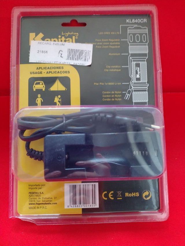 Linterna Kapital KL840CR con Batería y Cargador