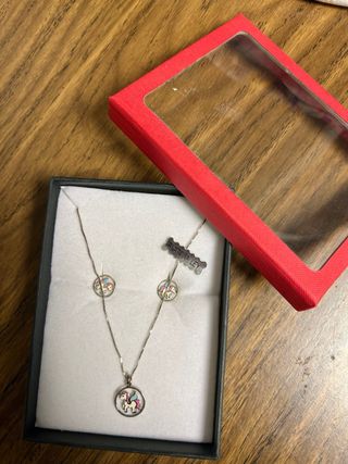 Conjunto Unicornio Collar y Pendientes