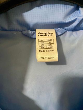 Chaleco plumífero azul unisex Talla M/L