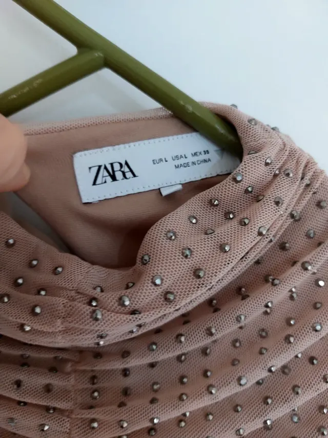 Vestido Zara corto pedrería edición limitada 