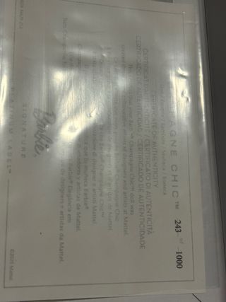 Barbie Mattel Champagne Chic Limited Bionda