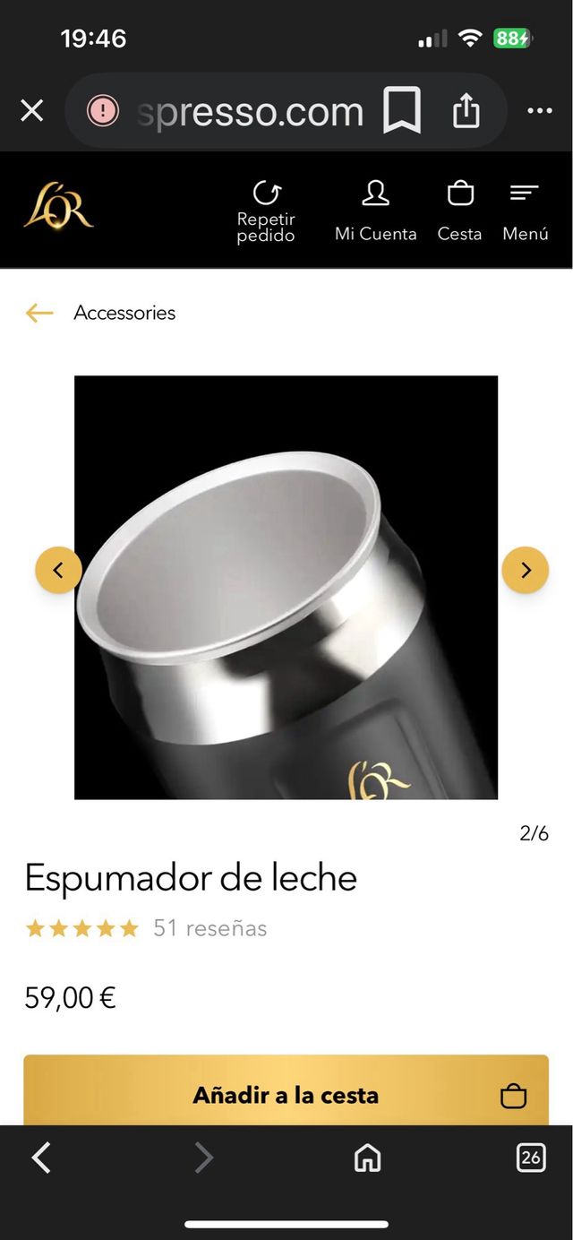 Espumador de leche L'OR Batista