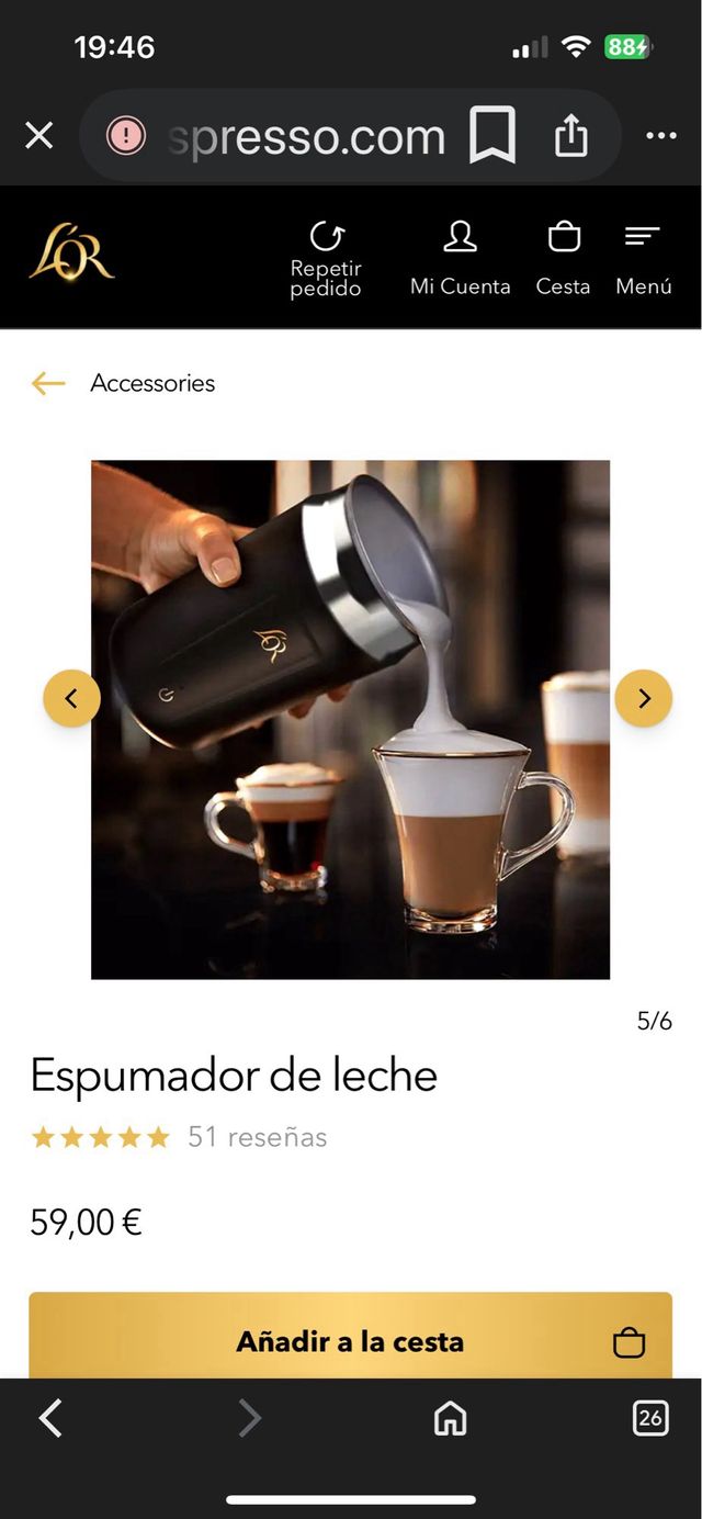 Espumador de leche L'OR Batista