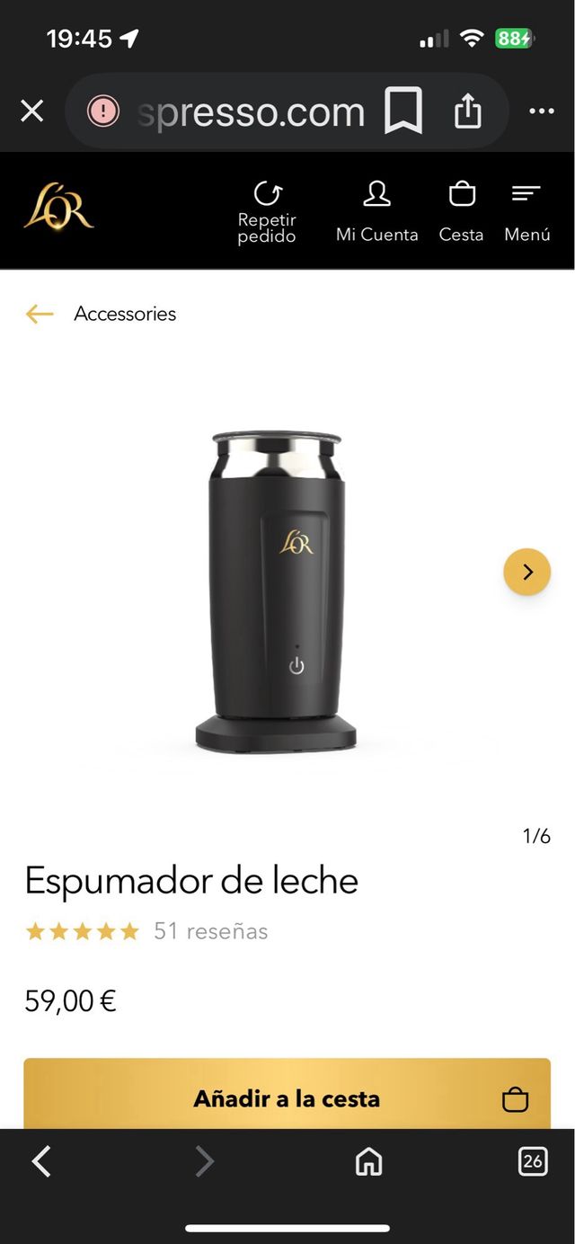 Espumador de leche L'OR Batista