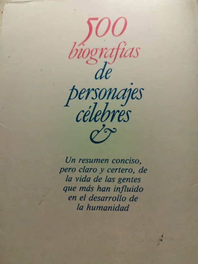 500 biografías de personajes célebres