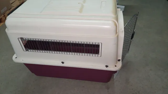 Transportín kennel perro grande beige/morado