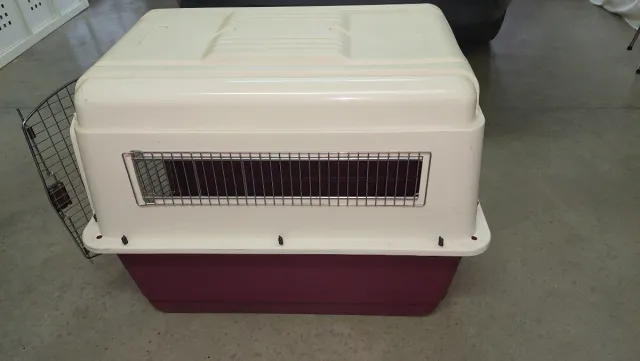 Transportín kennel perro grande beige/morado