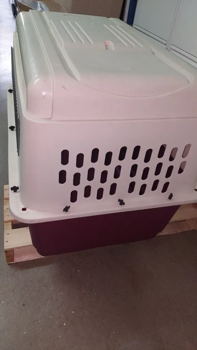 Transportín kennel perro grande beige/morado