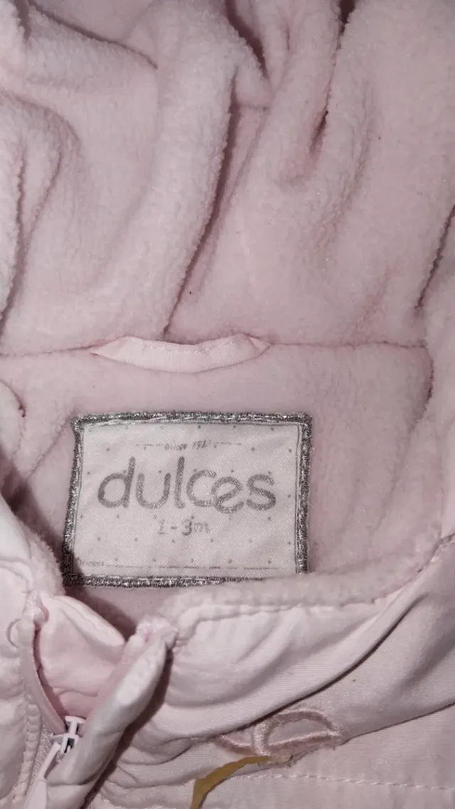Buzo niña color rosa palo Talla 1/3 meses