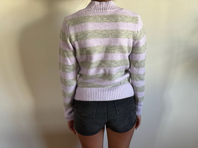 Jersey Zara rayas lila y gris