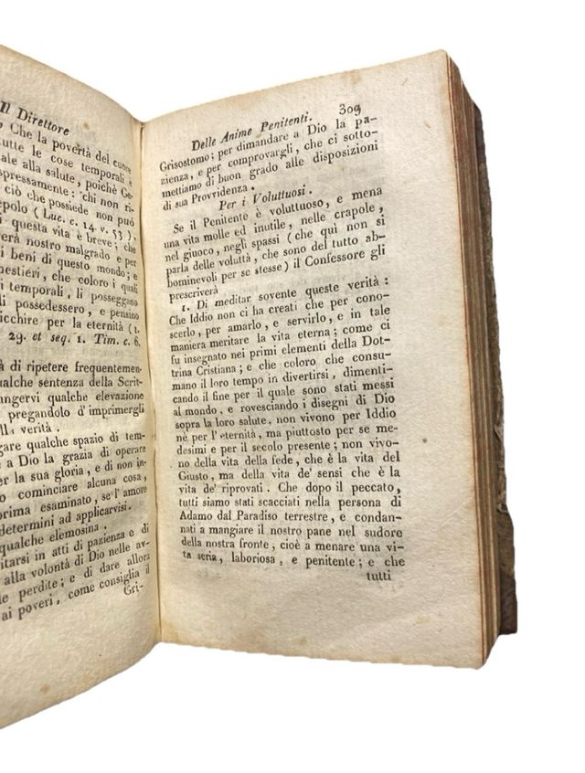 Libro antico 1806 Direttore Delle Anime Penitenti