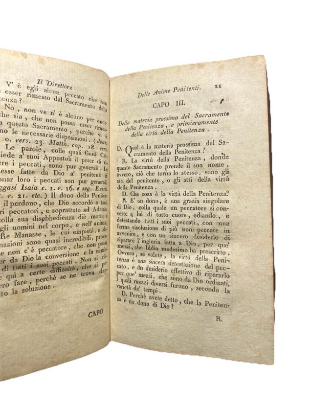 Libro antico 1806 Direttore Delle Anime Penitenti