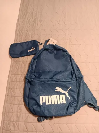 Mochila y estuche Puma azul