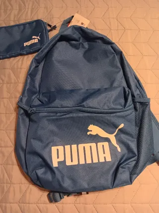 Mochila y estuche Puma azul
