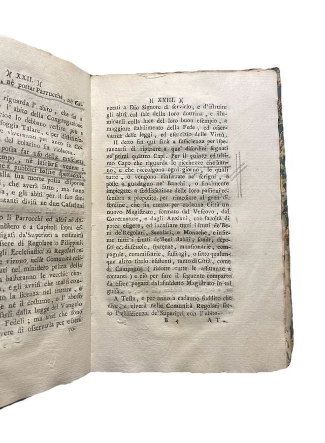 Libro antico 1767 Piano Ecclesiastico