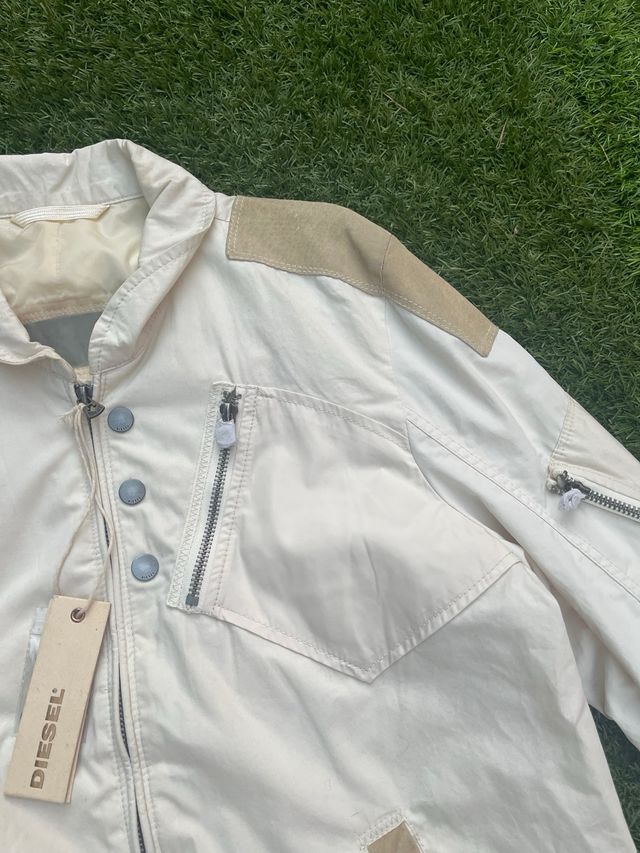 Chaqueta Diesel Y2k Gorpcore Militar Beige