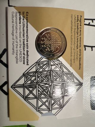 Moneda 2€ Lituania 2024 Jardines de Paja