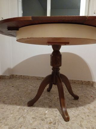 Mesa extensible madera clásica antigua 120x90 cm