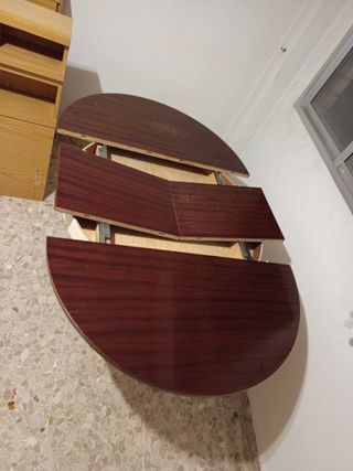 Mesa extensible madera clásica antigua 120x90 cm