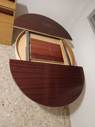 Mesa extensible madera clásica antigua 120x90 cm