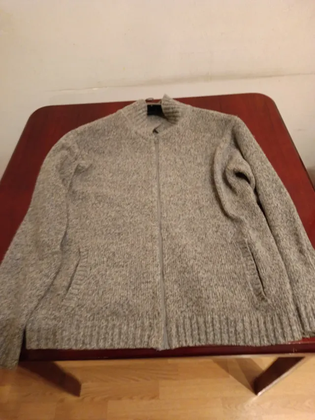 Jersey de lana gris XXL