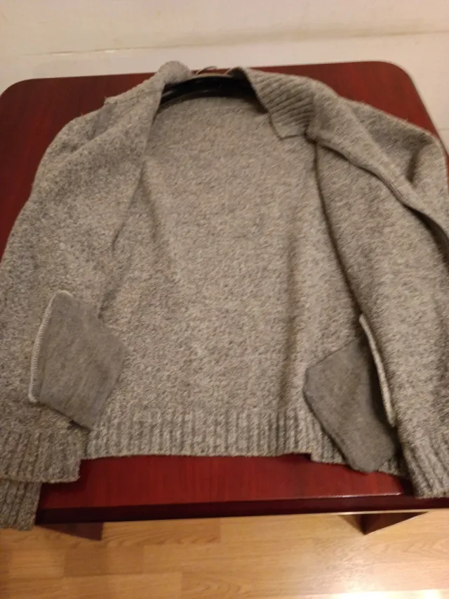 Jersey de lana gris XXL