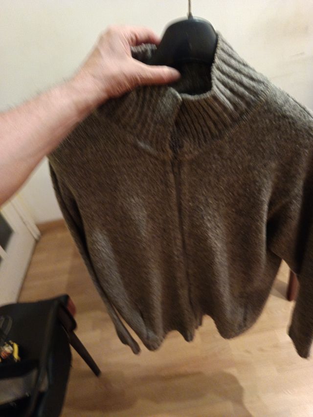 Jersey de lana gris XXL