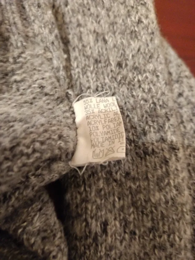 Jersey de lana gris XXL