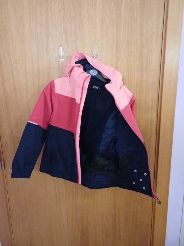 Chaqueta Nieve Niña Azul y Rosa