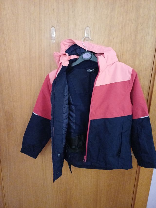 Chaqueta Nieve Niña Azul y Rosa