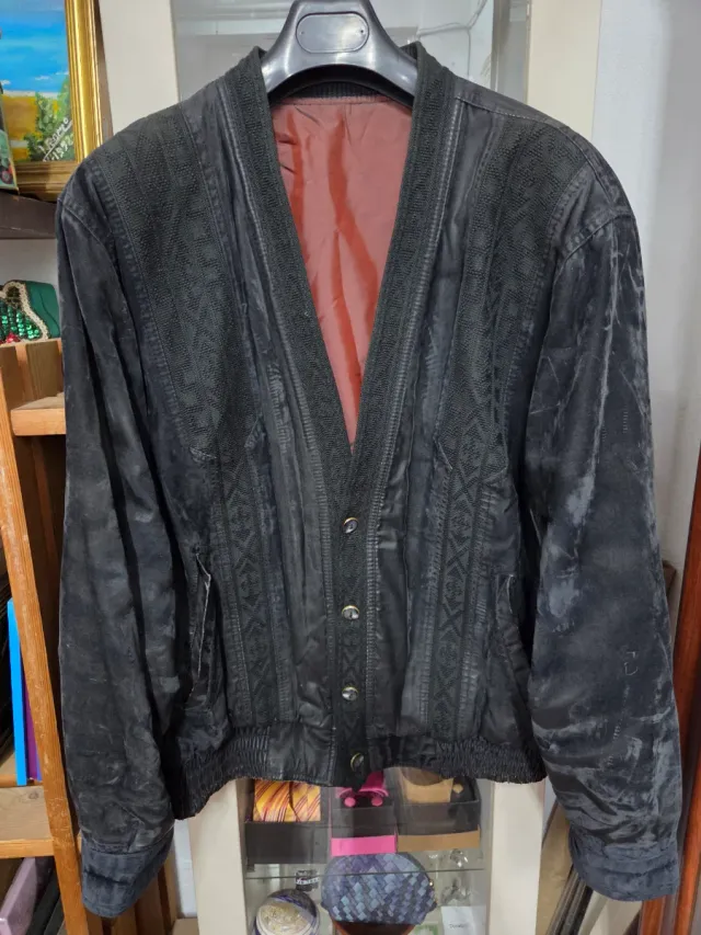 Chaqueta Vintage Negra Hombre