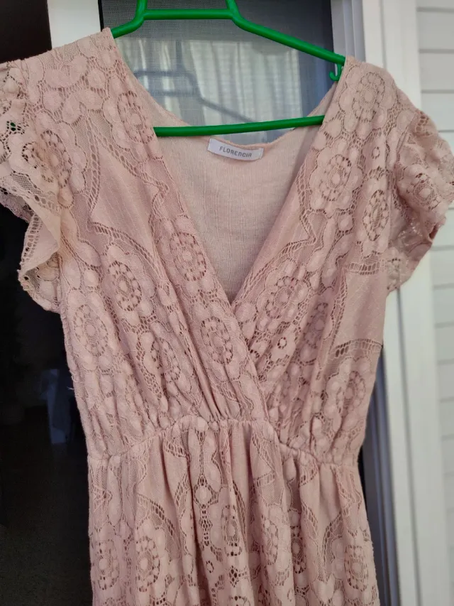 Vestido rosa largo evento