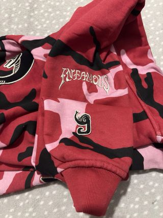 Sudadera Grimey Camuflaje Roja y Rosa