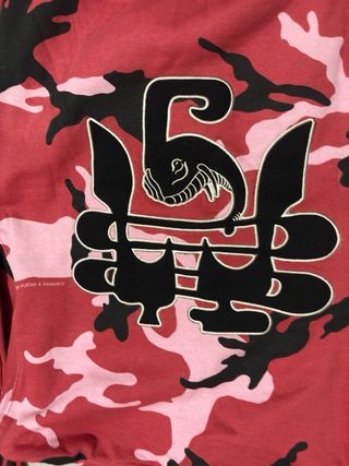 Sudadera Grimey Camuflaje Roja y Rosa
