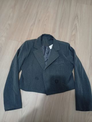 Americana Italiana Mujer Gris