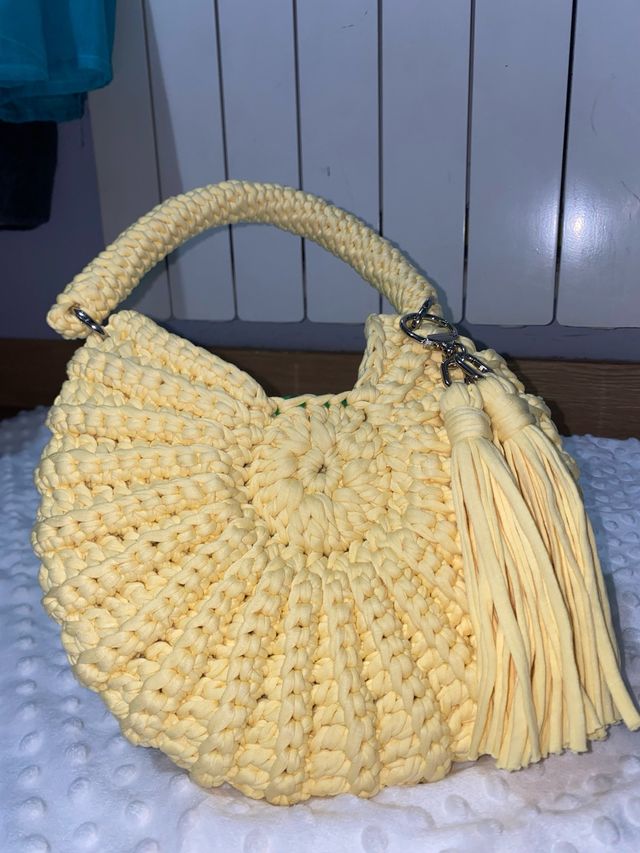 Bolso de tela amarillo